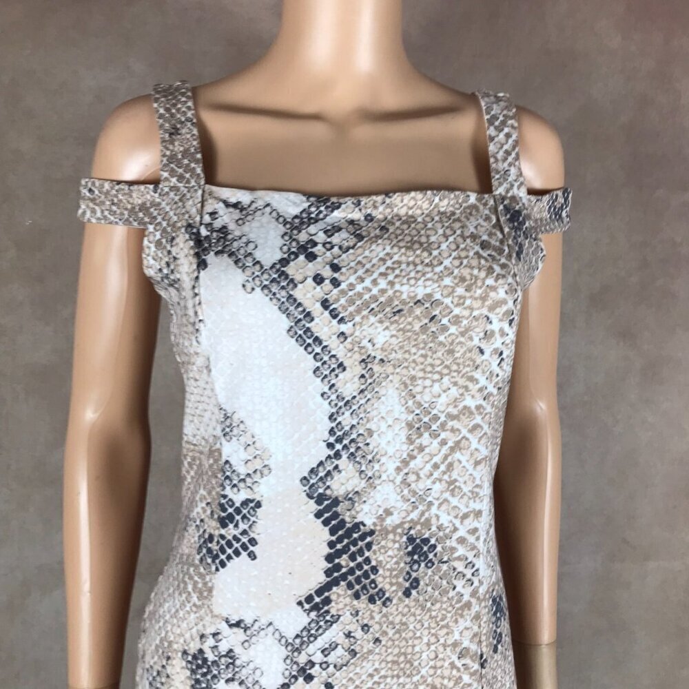 Guess Snakeskin Bodycon Dress Size Large - Picture 9 of 10